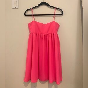 Amanda Uprichard Revolve Pink Mini Babydoll Dress